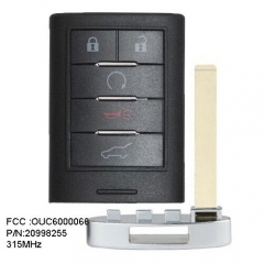 Smart Proximity Remote Key Fob for Cadillac CTS DTS 2008-2013 FCC: OUC6000066 P/N: 20998255