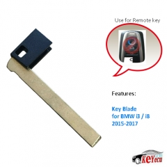 Replacement Uncut Spare Remote Emergency Key Blade for 2015-2017 BMW i3 / i8
