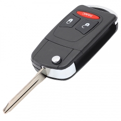 Modified Flip Remote Key Shell 3 Button for Chrysler