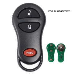 Remote Car Key Fob 3 Button 315MHz for Chrysler PT Cruiser 2001-2005 FCC ID: GQ43VT13T