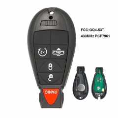 Remote Car Key 433MHz PCF7961 5 Button for RAM 1500 2500 3500 4500 FCCID: GQ4-53T