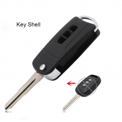 Modified 3 Buttons Flip Folding Remote Key Shell Case For Chevrolet Captiva