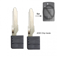 Smart Prox Card Emergency Blade Blank Insert Key 4D63 Chip for Mazda CX-7 CX-9 MX-5 RX8 2006 - 2010