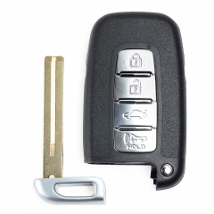 Replacement Smart Remote Key Shell Case 4 Button Fob for Hyundai Elantra Genesis Coupe Sonata