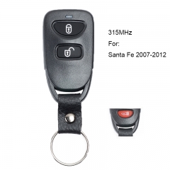 Remote Key Fob 2 Button+Panic 315MHz for Hyundai Santa Fe 2007-2012