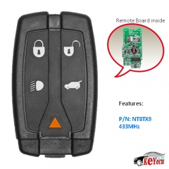 Replacement Remote key Fob 5Button 433MHz for Land Rover LR2 Freelander2 2007-2012