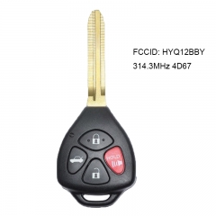 Remote Car Key Fob for Toyota Camry 2007-2010 FCC# HYQ12BBY - 4D67