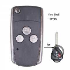 Modified Folding Remote Key Shell 3 Button for Toyota TOY43