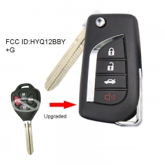 Modify Flip Remote Key Fob 314.3MHz G Chip for Toyota Rav4 Yaris FCC:HYQ12BBY