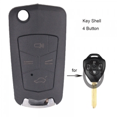 Modified Flip Remote Key Shell 4 Buttons for Toyota TOY43
