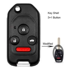 Remote Key Shell 3 +1 Button Fob for Honda Accord Civic CRV + Button Pad