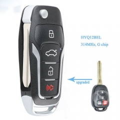 Upgraded Remote Key 4 Button 314MHz G Chip for Toyota Camry Rav4 2012-2016 FCC ID: HYQ12BEL