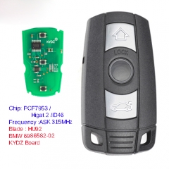 Remote Key 3 Button 315MHz/433MHz/315LP/868MHz PCF7945 Chip for BMW 3/5 Series CAS3