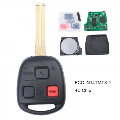 Replacement Remote Key Fob 312MHz for Lexus RX300 1999-2003 N14TMTX-1 - 4C