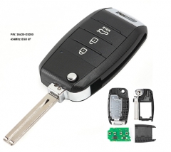 Upgraded Flip Remote Car Key Fob 3 Button 434MHz ID60 6F Chip for KIA Sportage 2016-2017 P/N: 95430-D9200