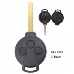 Remote Key Shell 3 Buttons For Benz Smart (Without Logo)