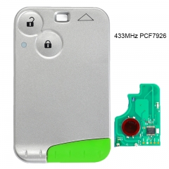 Remote Key 2 Button 433MHz PCF7926 for Renault Laguna Espace Vel Satis 2001-2007 No Logo