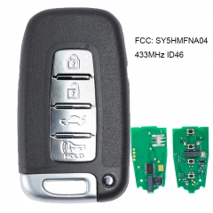 Smart Remote key Fob 4 Button 433MHz ID46 for Hyundai IX35 IX45 Elantra 2008-2014 FCC: SY5HMFNA04