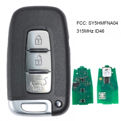 Smart Prox Key Fob 3B 315 MHz PCF7952 ID46 for Hyundai Accent Sonata Genesis FCC: SY5HMFNA04