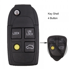 Modified Folding Remote Key Shell 3+1 Button for Volvo