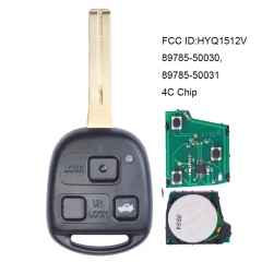 Remote Key Fob 3 Button 4C for Lexus ES300 GS300 IS300 FCC ID HYQ1512V
