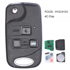 Flip Modify Remote Key Fob for Lexus ES300 GS300 IS300 1998-2005 HYQ1512V - 4C