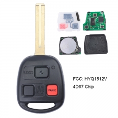 Remote Control Car Key 314.4MHz 4D67 Chip Fob for Lexus GX470 LX470 2003-2005 FCC HYQ1512V