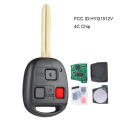 Remote Key Fob 3 Button for Toyota Land Cruiser 1998-2002 FCC HYQ1512V- 4C