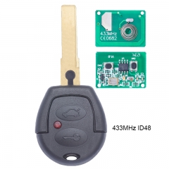 OEM  1M0 959 753E,3B0 959 753L, 6Y0 959 753E 433MHz ID48 Chip 2 Buttons Remote Key Fob for Seat for Volkswagen VW for Skoda