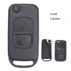 Remote Car Key Shell Case 2 Button for Mercedes-Benz C E ML S HU39 Blank Blade