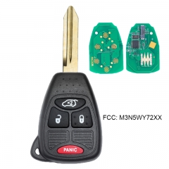 Remote Car Key Fob 3+1 Button 315MHz ID46 for Chrysler Pacifica Jeep Liberty 2004-2008 FCC: M3N5WY72XX
