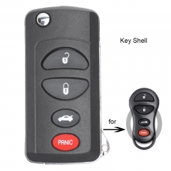 Folding Remote Key Shell 3 +1 Button for Chrysler Dodge Jeep