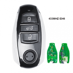 Smart Card 3 Button Remote Car Key Fob 433MHZ ID46 Chip for VW Touareg 2010-2014