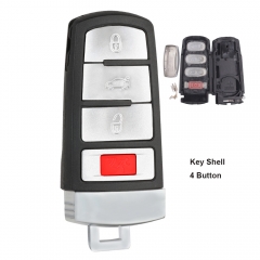 Smart Remote Key Case 3+1 Button Fob for VW VOLKSWAGEN CC Passat 2006-2015