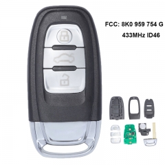 KYDZ High Quality Smart Remote Key Fob 3 Button 433MHz PCF7945A for 2014 Q5 - FCCID: 8K0 959 754 G
