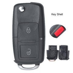 Flip Remote Key Shell 2+1 Button For VW