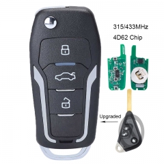 Upgraded Flip Remote Car Key Fob 315/433MHz 4D62 for Subaru Outback Liberty Impreza WRX Forester 2003-2009