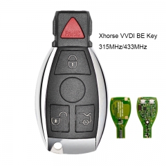 Xhorse VVDI BE Key Pro Improved Version Complete Remote Key 315MHz/433MHz 4 Button for Mercedes-Benz