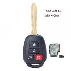 Replacement Keyless Entry Remote Car Key Fob for Toyota Rav4 2013-2018 FCC: GQ4-52T H Chip