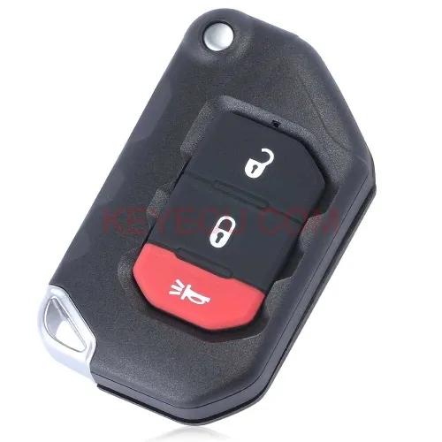OHT1130261 Replacement 3 Button Flip Remote Key ASK 433MHZ PCF7939M 4A Chip for Jeep Wrangler 2018-2019 OHT1130261 Replacement 3 Button Flip Remote Key ASK 433MHZ PCF7939M 4A Chip for Jeep Wrangler 2018-2019