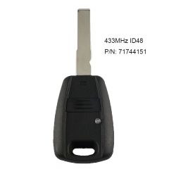 Replacement Remote Key Fob 1 Button 433MHz ID48 for Fiat Doblo Albea Palio Punto P/N: 71744151