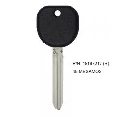 Replacement Transponder Chip 48 MEGAMOS Uncut Key Blade for GMC H3 19167217 (R)