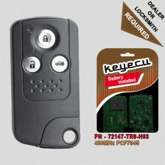 Smart Remote key Fob 3B 433.92Mhz ID46 for Honda Civic 2009-2014 72147-TR0-H03
