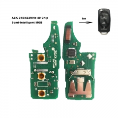 MQB System Semi-Intelligent Modified Remote PCB Board 3 Button ASK 315MHz / 434MHz 49 Chip for VW