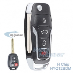 Upgraded Flip H Chip Remote Key Fob for Toyota Corolla 2014 2015 2016 FCCID: HYQ12BDM