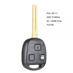 P/N: 50111 Remote Car Key 314MHz 4C / 4D68 Chip Fob for Lexus LS430 2001-2006
