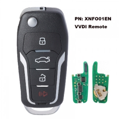 XHORSE VVDI Flip Key Universal Iversal Remote 4 Buttons Wirlless PN: XNFO01EN for Ford Style (English Version)