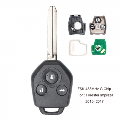 Remote key FSK 433MHz G Chip 3 Button for Subaru Forester Impreza 2015- 2017