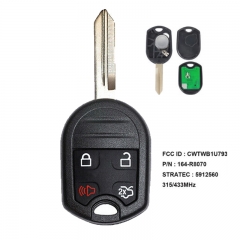 Remote Key Control Transmitter 4 Button 315MHz / 433MHz 4D63 Chip for Ford Lincon FCC: CWTWB1U793