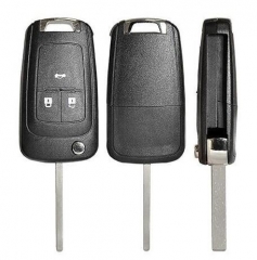 OEM Quality Flip Remote Key Shell 3 Button for Chevrolet Opel HU100 No Logo